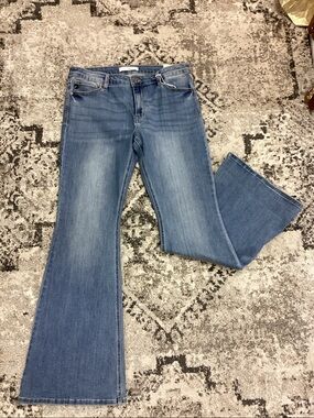 KanCan Medium Blue Flare Jeans - Women's Wide Leg KC6102TL